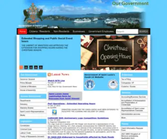 Govt.lc(Official Web Site of the Government of Saint Lucia) Screenshot