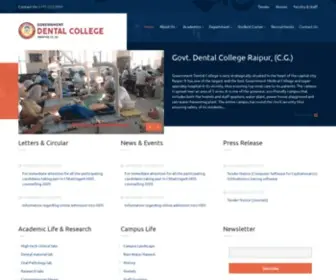 Govtdentalcollegeraipur.in(Dental College) Screenshot