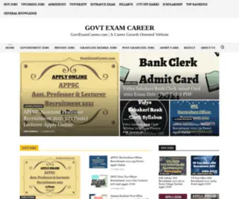 Govtexamcareer.com(Govt Exam Career) Screenshot