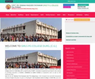 Govtgirlspgcollegedurg.com(Dr Vaman Vasudev Patankar Girls College) Screenshot