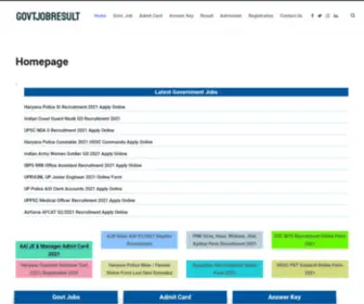 Govtjobresult.in(Govtjobresult) Screenshot