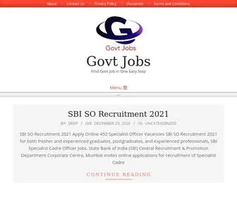 Govtjobs27.com(Govt Jobs) Screenshot