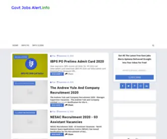 Govtjobsalert.info(Govtjobsalert info) Screenshot