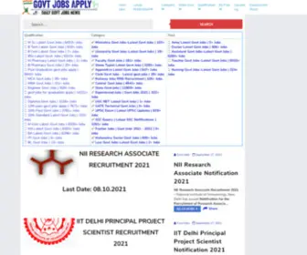 Govtjobsapply.com(Govt Jobs Apply Online Recruitment notifications) Screenshot