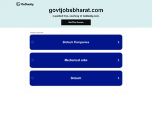 Govtjobsbharat.com(Govtjobsbharat) Screenshot