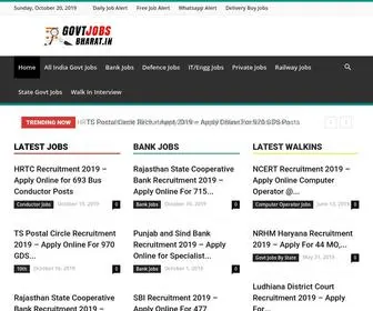 Govtjobsbharat.in(Govt Jobs Bharat) Screenshot