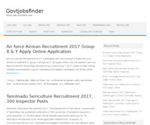 Govtjobsfinder.com(Govt Jobs Finder) Screenshot