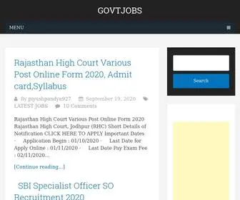 Govtjobssnow.in(Find The Best Way To Get A Job) Screenshot