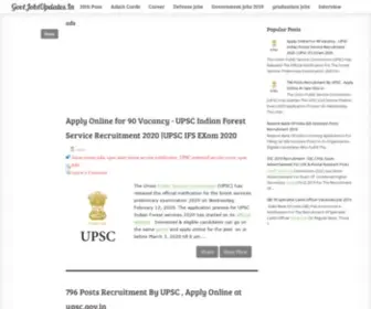 Govtjobsupdates.in(Web Portal which gives you all updates Related With News and Jobs In India) Screenshot