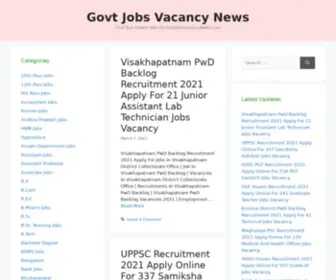 Govtjobsvacancynews.com(Govt Jobs Vacancy News) Screenshot