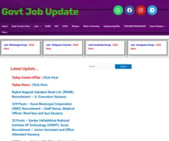Govtjobupdate.com(Govt Job Update) Screenshot