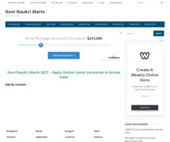 Govtnaukrialerts.co.in(Govt Naukri Alerts 2021) Screenshot