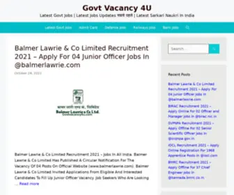 Govtvacancy4U.com(Govt Vacancy 4U) Screenshot