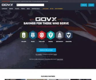 Govx.com(Military & Government Discounts on 700) Screenshot