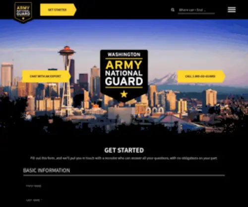Gowaguard.com(Washington Army National Guard) Screenshot