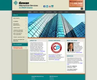 Gowaninc.com(HVAC Solutions & Mechanical Construction Company in Houston) Screenshot