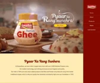 Gowardhanindia.com(Gowardhan India) Screenshot