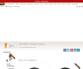 Gowest-Store.ch(Find your westernstyle by GOWEST Western) Screenshot