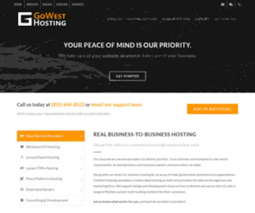 Gowestwebdesign.com(GoWest Hosting) Screenshot