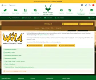 Gowild.co.za(South African National Parks) Screenshot