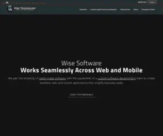 Gowisenow.com(Wise Technology specializes in the development of custom software) Screenshot
