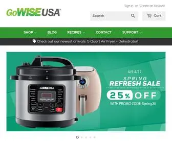 Gowiseproducts.com(GoWISE USA Healthier Cooking and Healthcare Products) Screenshot