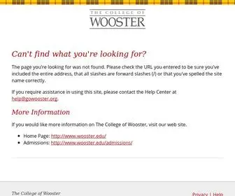 Gowooster.org(The College of Wooster) Screenshot