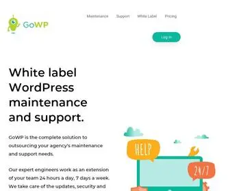 Gowp.com(24/7 White Label WordPress Maintenance and Content Edits) Screenshot