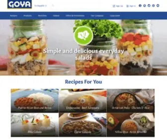 Goya.com(Goya Foods) Screenshot