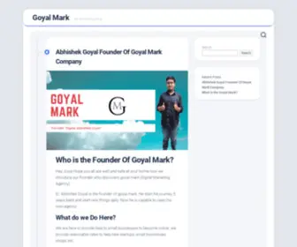 Goyalmark.com(My WordPress Blog) Screenshot