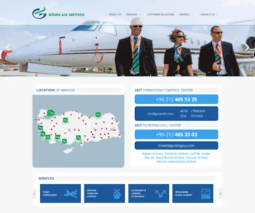 Gozenair.com(Gözen Air Services) Screenshot