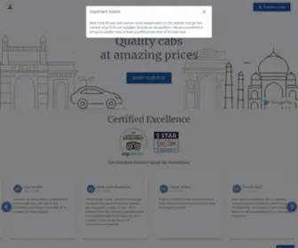 Gozocabs.com(Book outstation cabs and local car rentals online in India) Screenshot