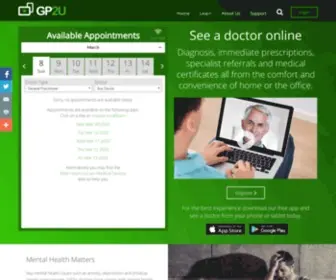 GP2U.com.au(The GP2U online doctor service) Screenshot