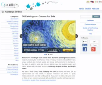 Gpaintings.com(Paintings, Sale of Oil Artwork, Buy Your Painting Online) Screenshot