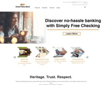 Gpbankok.com(Great Plains Bank) Screenshot