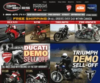 Gpbikespowersports.com(GP Bikes) Screenshot