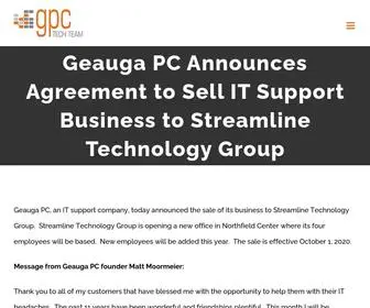 GPctechteam.com(Geauga PC Announces Agreement to Sell IT Support Business to Streamline Technology Group) Screenshot