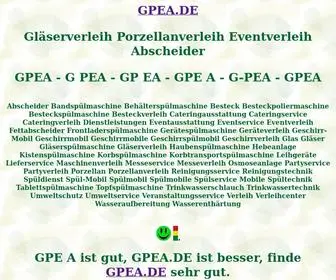 Gpea.de(Gläserverleih) Screenshot