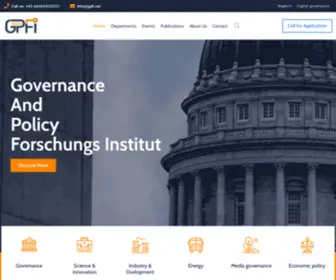 Gpfi.net(Governance and Policy Forschungs Institut) Screenshot