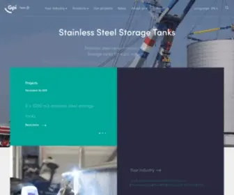 Gpi-Tanks.com(Stainless steel tanks manufacturer) Screenshot