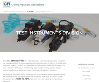 Gpi-Test.com(Gurley Precision Instruments) Screenshot