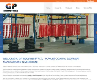 Gpindustries.com.au(Powder Coating Equipment Manufacturer in Melbourne) Screenshot