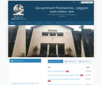 Gpjalgaon.org.in(Government Polytechnic) Screenshot