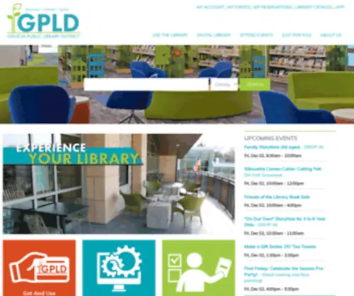 GPLD.org(Geneva Public Library District) Screenshot