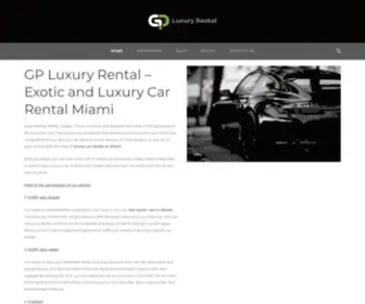 Gpluxuryrental.com(GP Luxury Rental) Screenshot