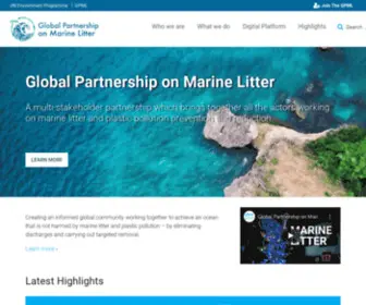 Gpmarinelitter.org(Global Partnership On Marine Litter) Screenshot