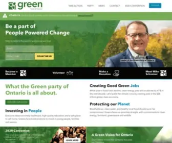 Gpo.ca(Green Party of Ontario) Screenshot