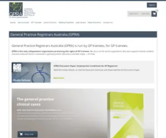 Gpra.org.au(General Practice Registrars Australia (GPRA)) Screenshot