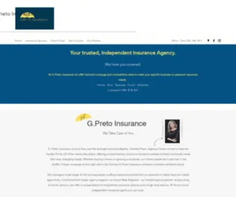 Gpretoinsurance.com(Preto Insurance) Screenshot