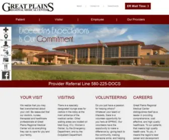 GPRMC-OK.com(Great Plains Regional Medical Center) Screenshot